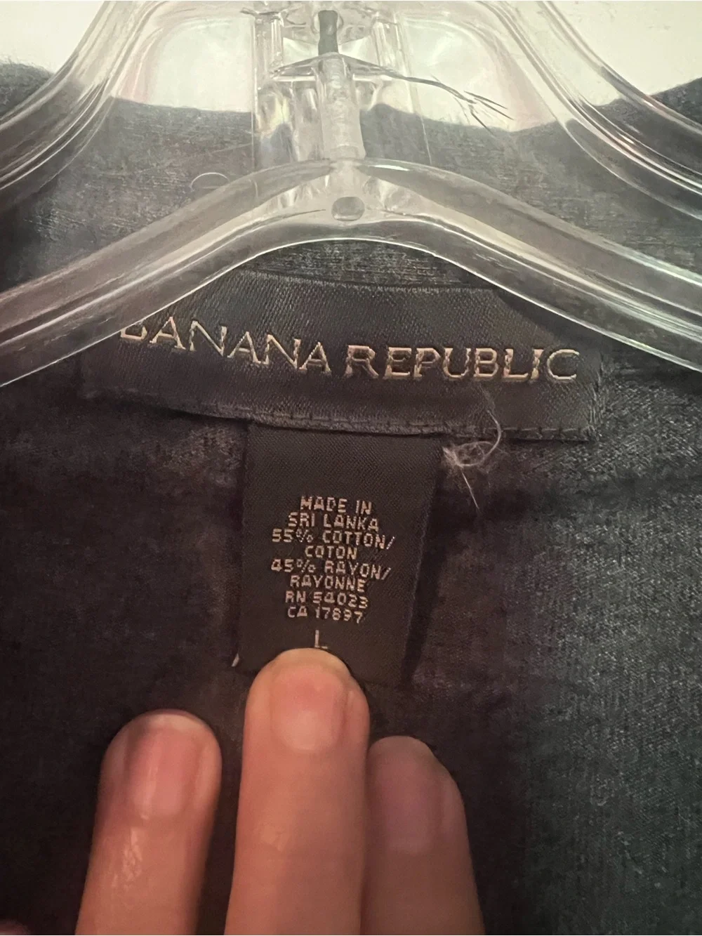🍂Banana Republic Men's Long Sleeve Gray Knit Button-Up Shirt Sz L🍂